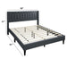 Platform Bed With Diamond Tufted Headboard Home Essentials