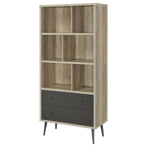 Minerva - 3 Shelf Bookcase With Drawers - Natural Furniture Max