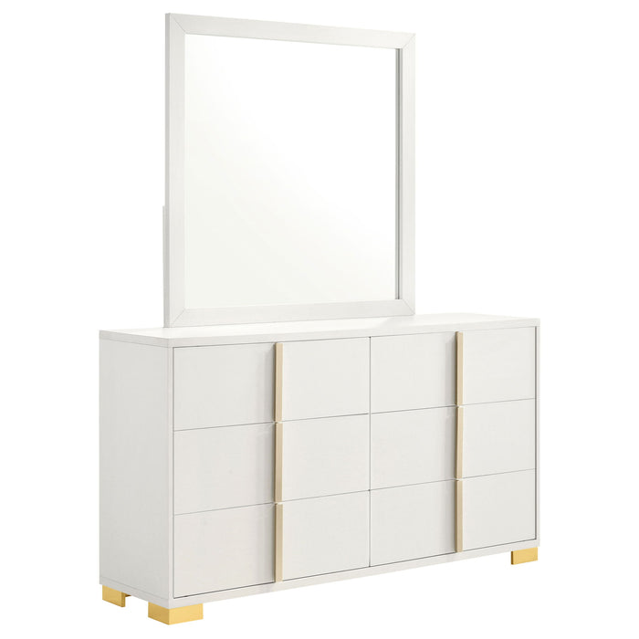 6 Drawer Dresser With Mirror - White Furniture Max