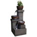 LED Waterfall Fountain Outdoor For Garden - Gray Daily Nest