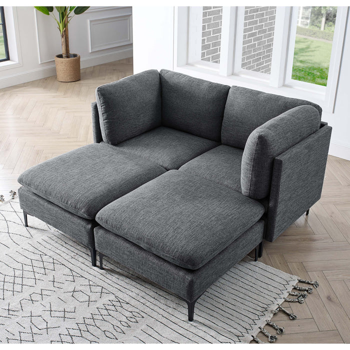 Upholstered Modular Sectional & Tall Legs Home Essentials