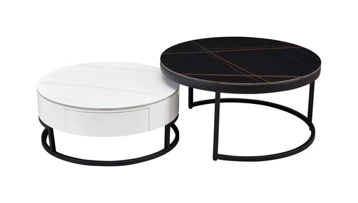 B038 - Coffee Table - White / Black Extravaganza Collection