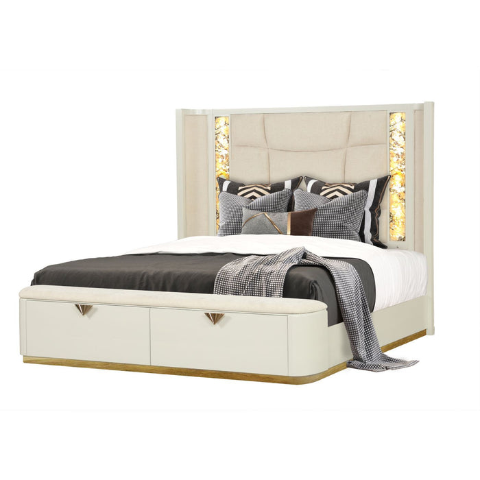 La Pierre - Bed With Storage Drawers And LED Headboard Matrix Furniture Group
