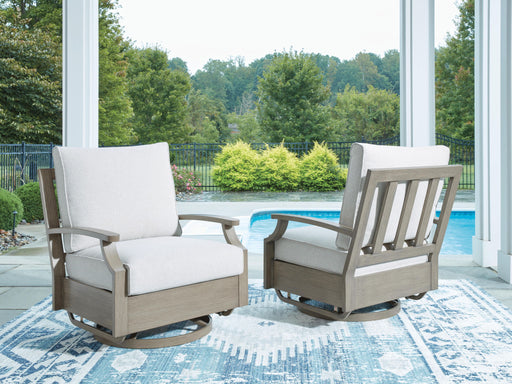 Rainier Ranch - Swivel Glider Chair With Cushion - Brown / Beige Signature Design by Ashley®