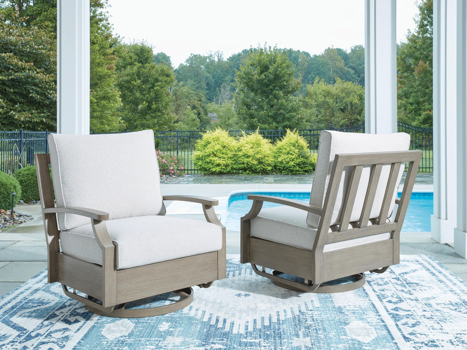 Rainier Ranch - Swivel Glider Chair With Cushion - Brown / Beige Signature Design by Ashley®
