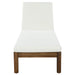 Adjustable Outdoor Patio Lounge Chair Chaise Lounge - Beige / Walnut Hearth and Haven