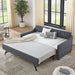 Size Upholstered Daybed With Trundle And USB Charging Armrest Home Essentials