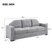 Modern 3 Seater Sofa With Curved Backrest Noble House