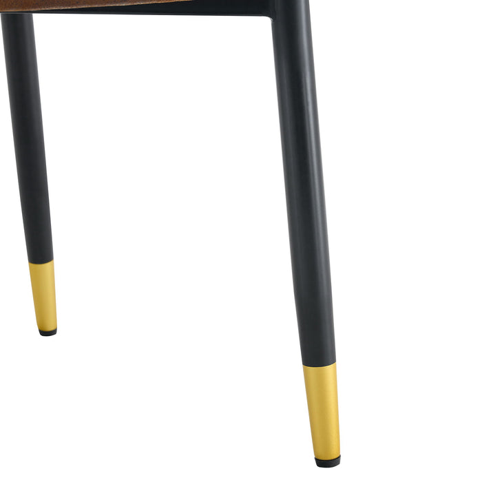 Modern Dining Chairs With Sleek Backrest And Metal Legs