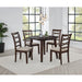 Verety - 5 Piece Round Dining Set With Chairs - Dark Brown Furniture Max