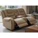 Power Motion Reclining Loveseat With Console Adjustable Headrest Cup Holders - Toffee Home Essentials