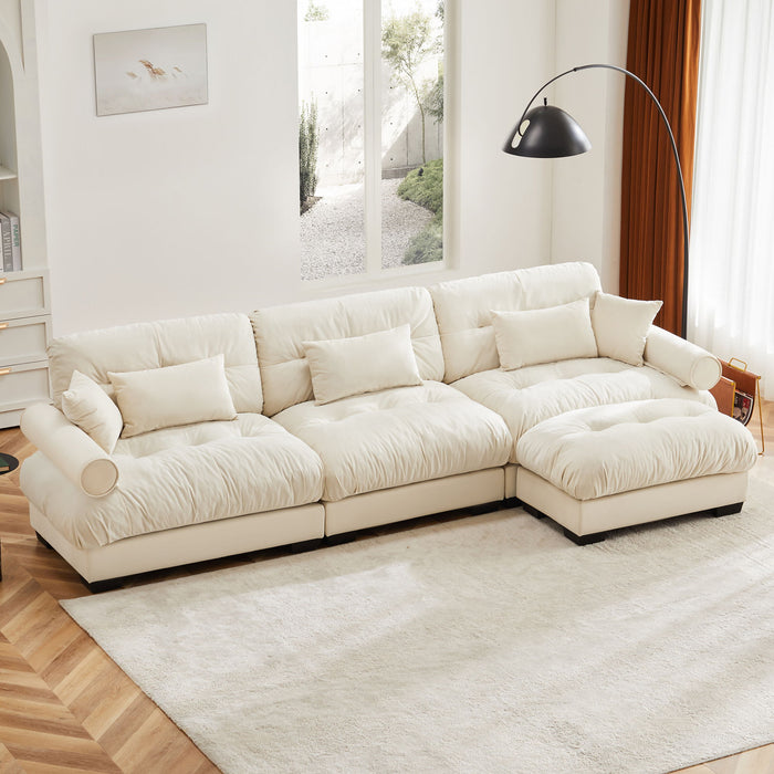 Super Comfort Oversized Modular Sectional Sofa With Movable Ottoman Home Essentials