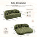Foldable Sofa Bed, Boneless Couch Convertible Sleeper With 4 Pillows Home Essentials