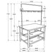 Cowichan - Kitchen Island Counter Table With Pot Rack - White Furniture Max