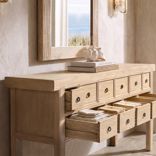 Bellamy Heritage - 11 Drawer Table With Open Base - Brown Jennifer Taylor Home