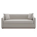 3 Seater Sofa With Wrap Around Armrests And Throw Pillows Noble House