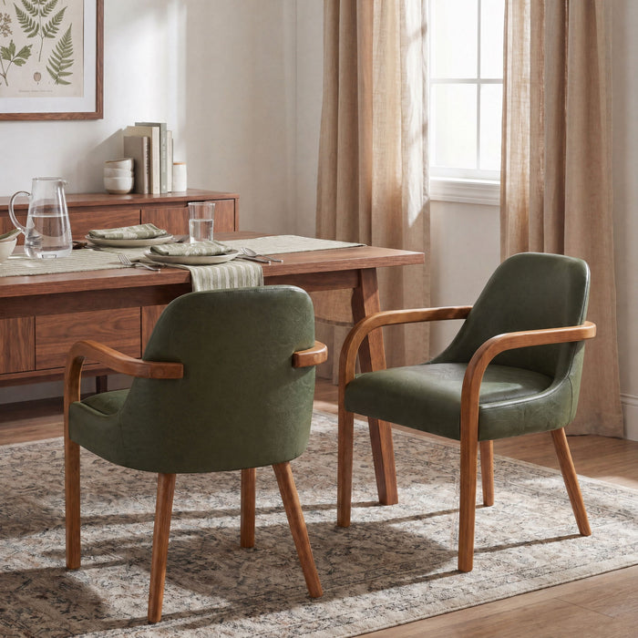 Dining Upholstered Armchairs (Set of 2) Noble House