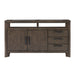 Side Server With Glass Inlay - Dark Oak Emerald Home
