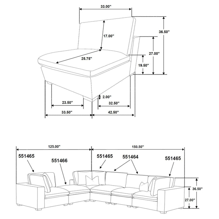 Murtagh - Armless Chair Furniture Max