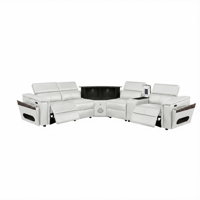 Nova - Sectional With Bluetooth Speaker, LED And Lifting Wine Cabinet Matrix Furniture Group