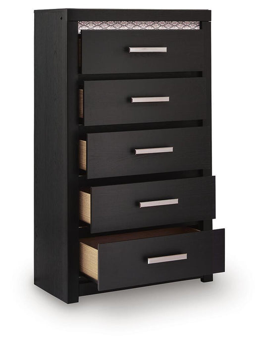 Shoralli - Five Drawer Chest - Black Signature Design by Ashley®