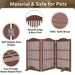Freestanding Foldable Pet Gate For Dogs - Brown Home Essentials