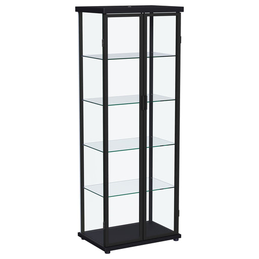 Nevra - 4 Shelf Display LED Curio Cabinet Furniture Max