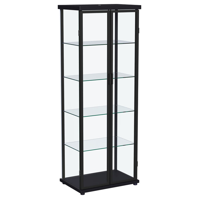 Nevra - 4 Shelf Display LED Curio Cabinet Furniture Max