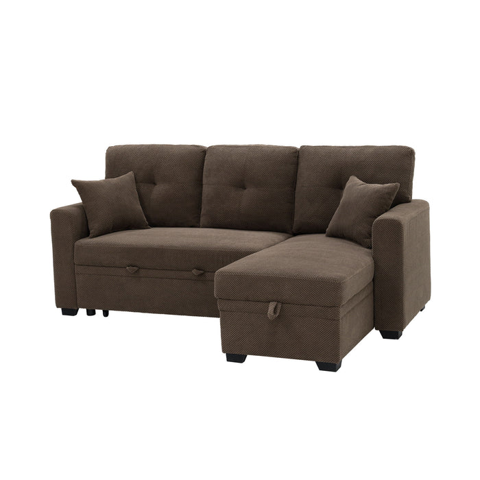 Sleeper Sectional With Pull Out Bed, Reversible Chaise Home Essentials