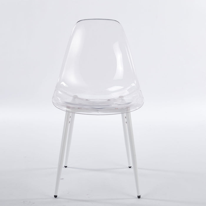 Transparent Dining Chair (Set of 4) - Matte White