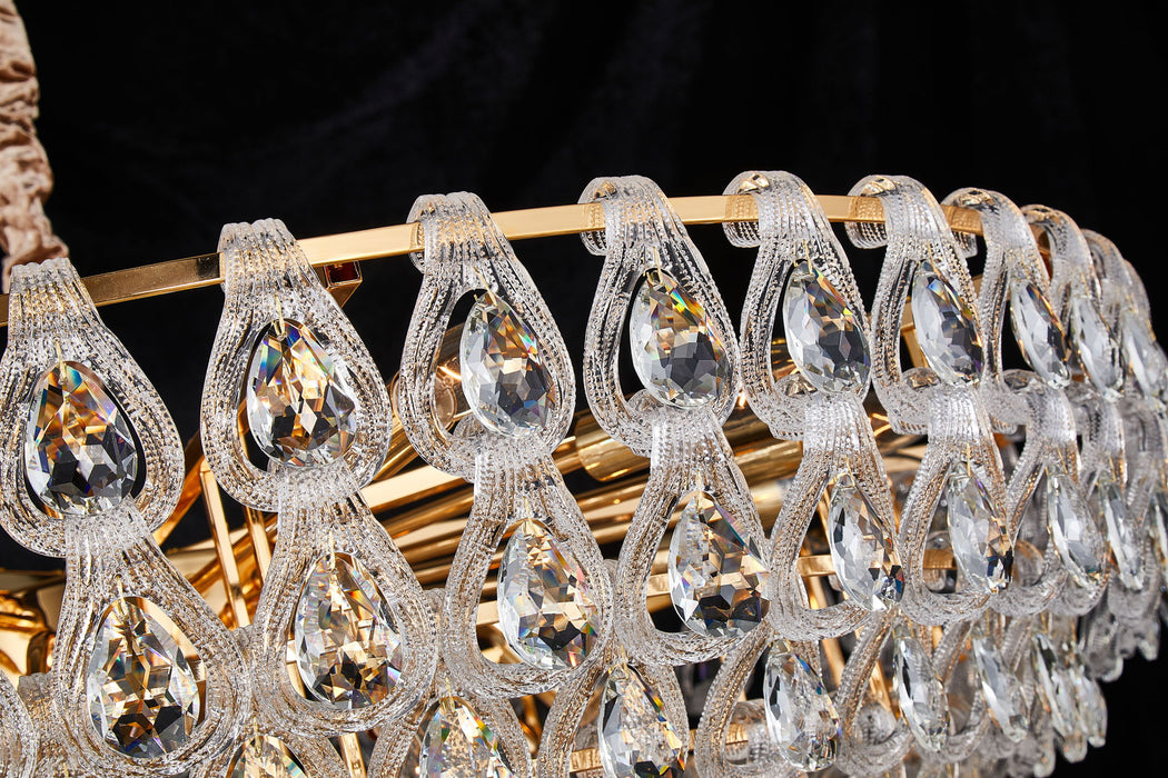 Michael Amini Lighting - Gala 28-Light Round LED Chandelier - Gold Michael Amini