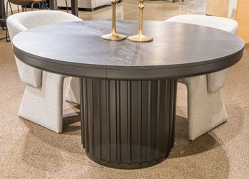 Haldenwick - Round Dining Room Table - Black Signature Design by Ashley®
