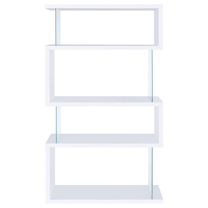 Elias - 4 Shelf Bookshelf With Zigzag Design Furniture Max
