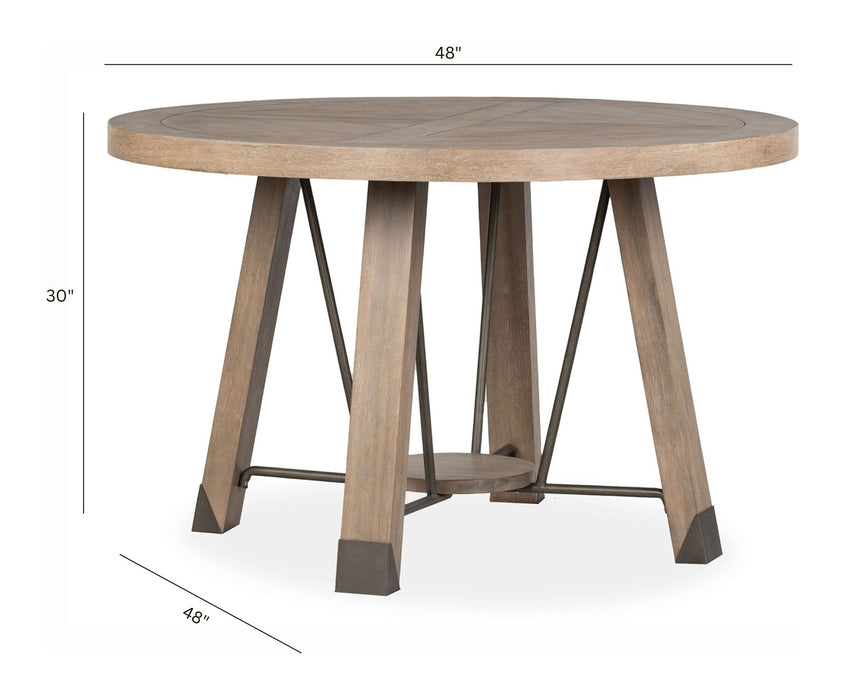 Ainsley - Round Dining Table - Cerused Khaki Magnussen Furniture