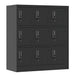 9 Door Employee Storage Locker With Card Slot, Lockers For Office, Gym, School, And Home - Black Home Essentials