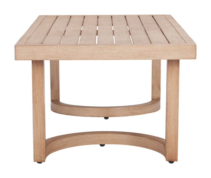 Leto - Outdoor Coffee Table - Brown