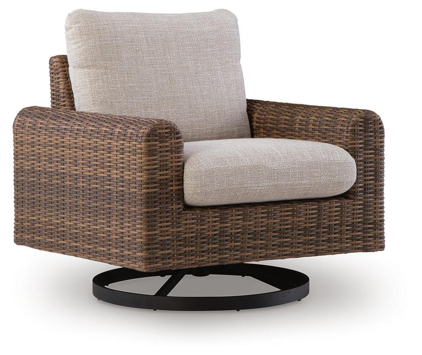 Dolan Creek - Swivel Lounge With Cushion - Gray / Brown Signature Design by Ashley®