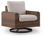 Dolan Creek - Swivel Lounge With Cushion - Gray / Brown Signature Design by Ashley®