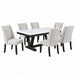Dining Set With Upholstered Wing Back Chairs Home Essentials