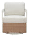 Gelo - Outdoor Swivel Chair - White / Brown Zuo Modern