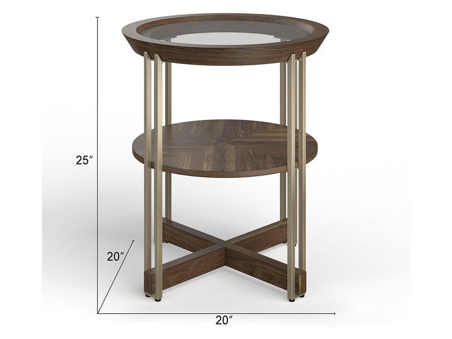Elora - Round End Table - Walnut Magnussen Furniture