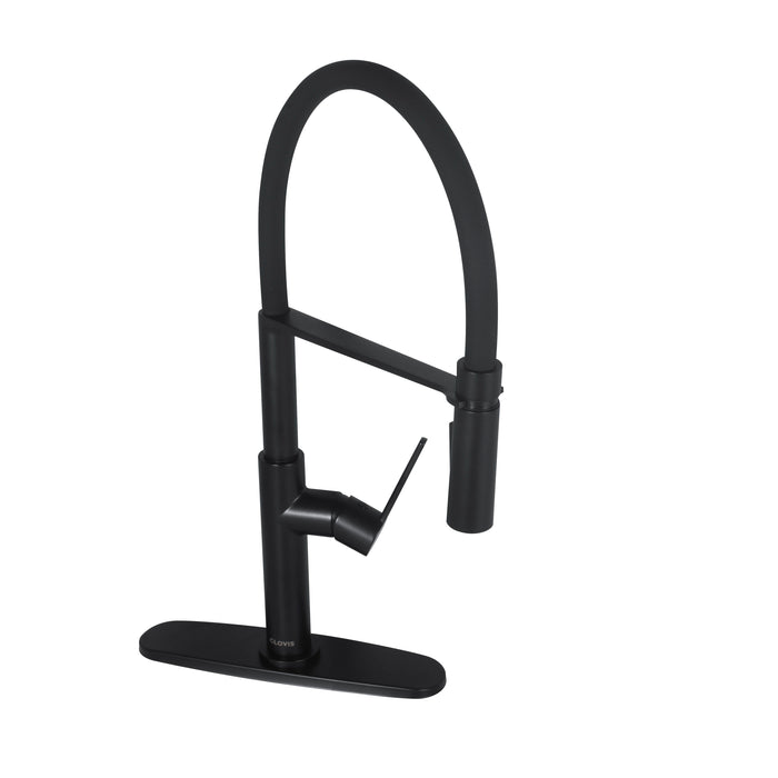 Pull Down Single Handle Kitchen Faucet - Black