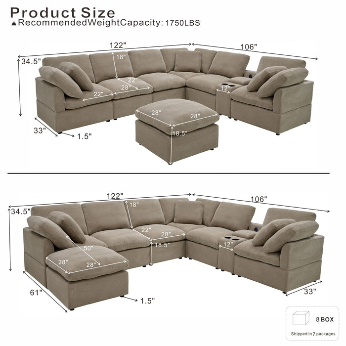 Modular Cloud Sofa, Freely Configurable Corner, Living Room Furniture Home Essentials