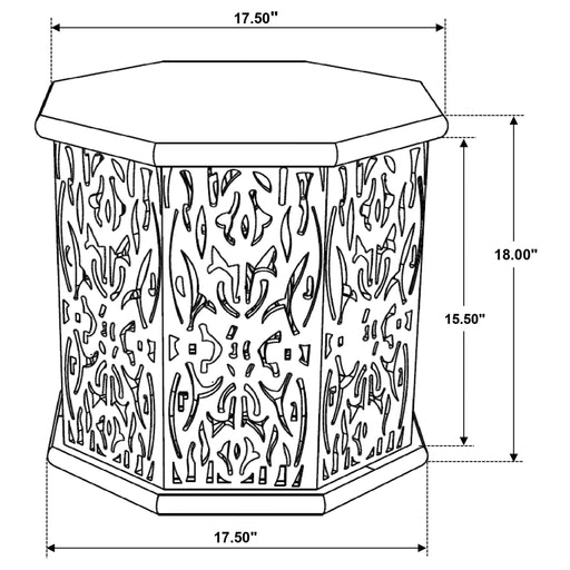 Watsonville - Octagonal Side Table - Natural Furniture Max