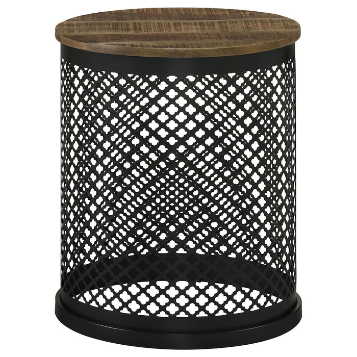 Drum Base Accent Table - Brown Furniture Max
