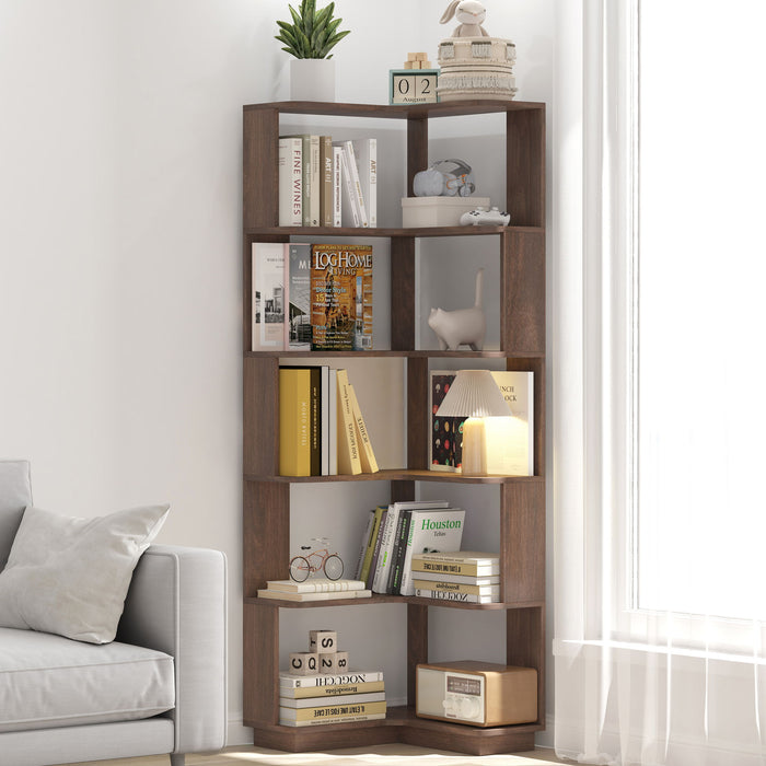 L-Shaped Design Corner Bookshelf Home Essentials