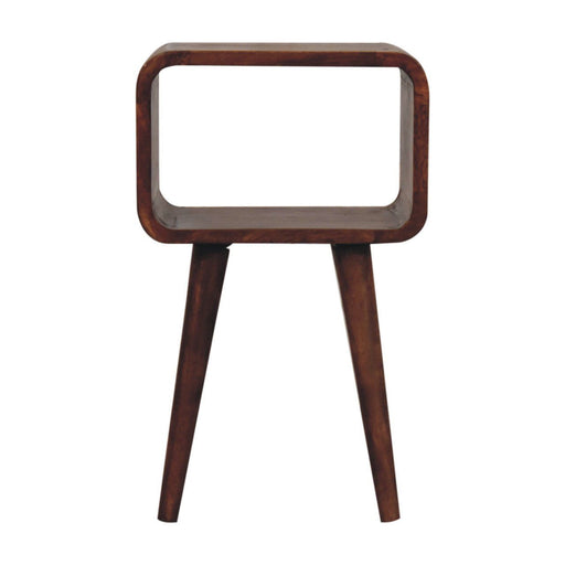 Minimalist Open Curved Nightstand Artisan Furniture