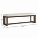 Backless Upholstered Dining Bench Emerald Home