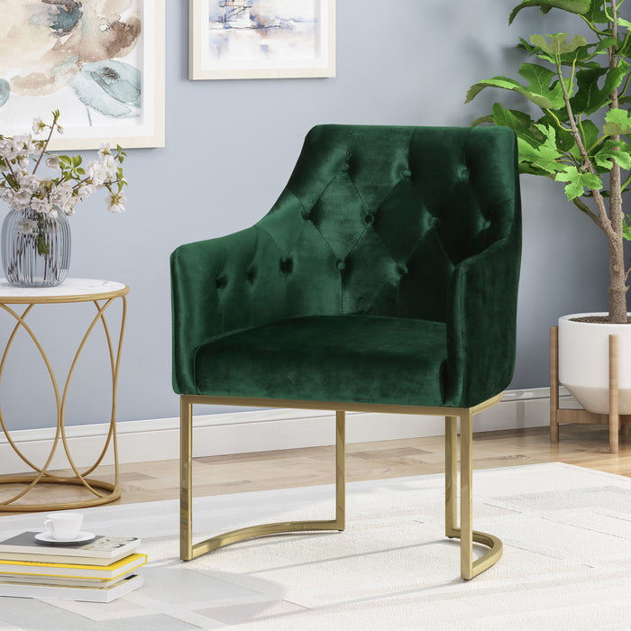 Club Chair - Emerald - Solid Wood / MDF