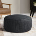 Fredrik - Round Pouf - Black Simpli-Home